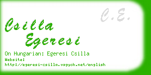 csilla egeresi business card